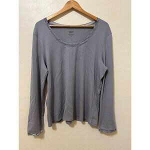 JJill Womans Velvet Trim Top Size XL Minimal Casual Capsule Work Career‎ Office